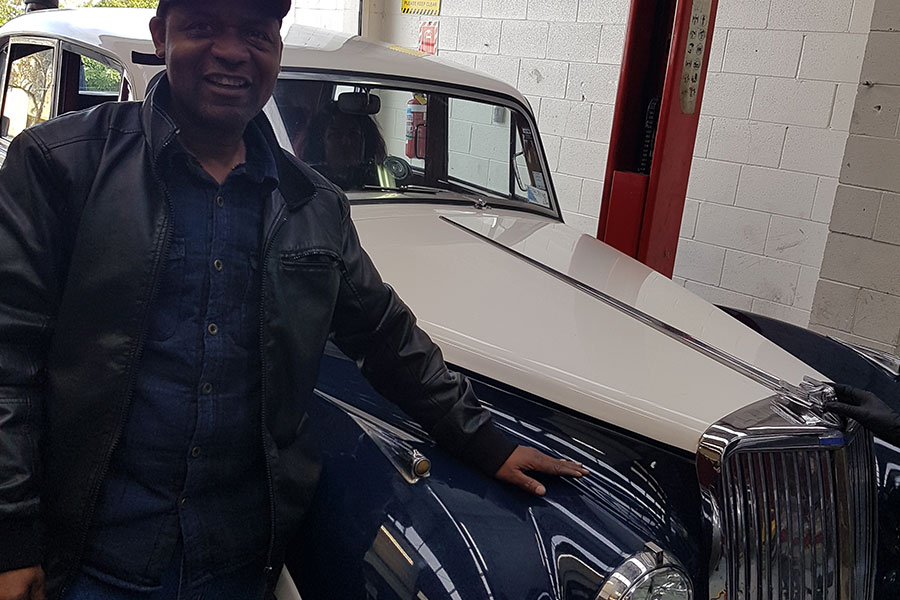 Classic car in the Rolch Automotive workshop