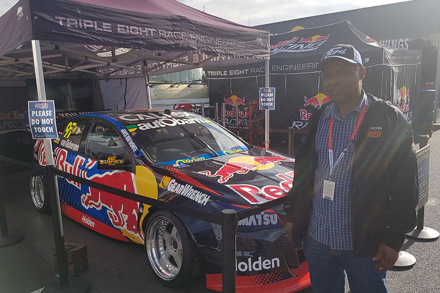 Red Bull Holden race car on display